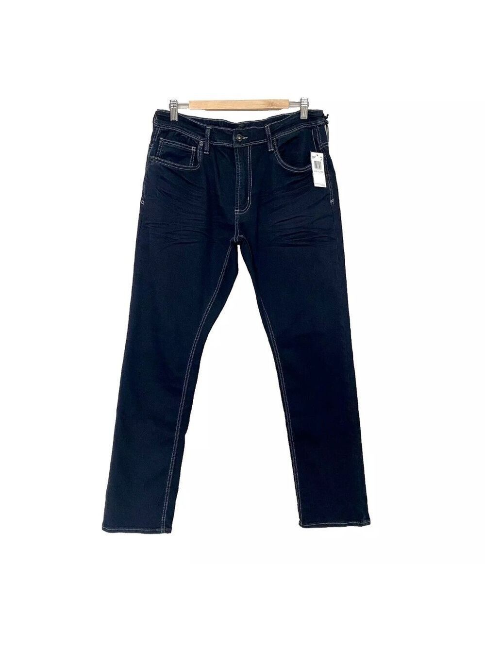 NWT Buffalo David Bitton Max-X Super Skinny Stretch Jeans Deep Indigo Men 36/32